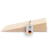 haggiy Hartholzkeil – Holzkeil Set – Unterlegkeile aus Buche Natur – Türstopper – Ideal für Möbel, Montage, DIY - (LxBxH) 70x25x15 mm – 50 Stk.