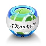 Powerball Lightning Blue, gyroskopischer Handtrainer mit blauem Lichteffekt, transparent-blau, das Original von Kernpower