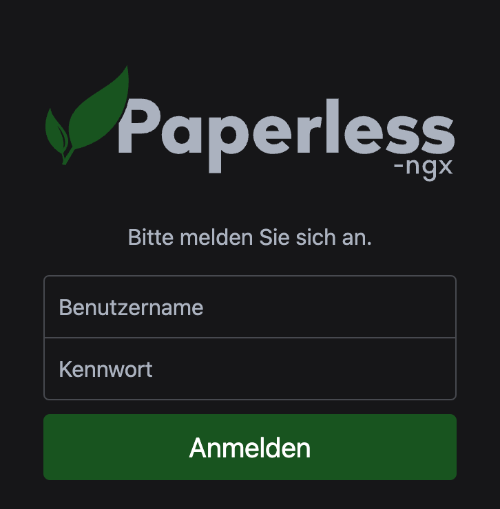 Paperless-ngx - Login Screen
